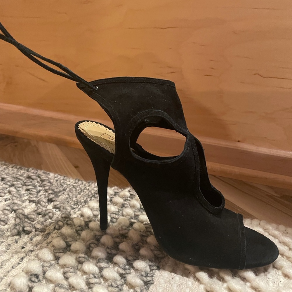 Aquazurra Black suede heels 37 used